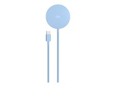 BIGBEN Connected Force Power - Plot de charge sans fil - magnetique, MagSafe, Qi, garantie à vie - 15 Watt - Fast Charge - bleu