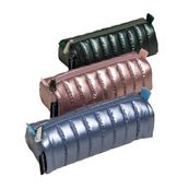 Exacompta – Trousse semi-ronde Doudoune en polyester – Disponible dans différentes couleurs