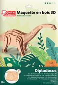 Maquette bois 3D Diplodocus - 38 pièces - disponible dans différents modèles