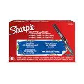 SHARPIE CREATIVE MARKERS feutres acrylique - Pointe pinceau - Vert Émeraude - Lot de 6