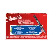 SHARPIE CREATIVE MARKERS feutres acrylique - Pointe pinceau - Rouge - Lot de 6
