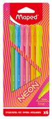 Maped - Neon - 6 feutres fins d'écriture