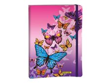 ONLINE - Cahier de notes - 148 x 210 mm - rose - papillon 