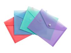 Exacompta Chromaline Pastel - Pochette - pour A5 (148 x 210 mm)  - Corail, mauve, bleu pastel, vert pastel (pack de 4)