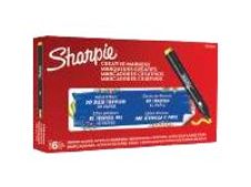 Sharpie Creative - Marqueur - non permanent - noir - encre acrylique à base d'eau - 2.5 mm - pack de 6