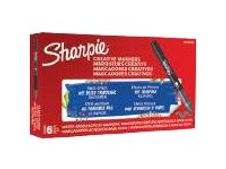Sharpie Creative - Marqueur - non permanent - blanc - encre acrylique à base d'eau - 1.2 mm - pack de 6