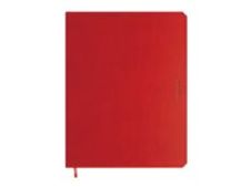 de KEMPEN - Cahier de notes - poche - 110 x 160 mm - 80 feuilles / 160 pages - papier crème - uni - couverture couleur coquelicot