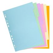 Intercalaire 6 positions format - A4 - carton recyclée - pastel