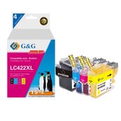 Cartouche compatible Brother LC422XL - Pack de 4 - noir, cyan, magenta, jaune - G&G