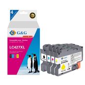 Cartouche compatible Brother LC427XL - Pack de 4 - noir, cyan, magenta, jaune - G&G