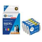 Cartouche compatible Epson 502XL Jumelles - Pack de 4 - noir, cyan, magenta, jaune - G&G