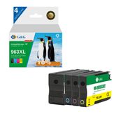 Cartouche compatible HP 963XL - Pack de 4 - noir, cyan, magenta, jaune - G&G