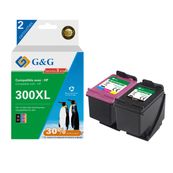 Cartouche compatible HP 300XL - Pack de 2 - noir, cyan, magenta, jaune - G&G