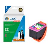 Cartouche compatible HP 22 - cyan, magenta,jaune - G&G