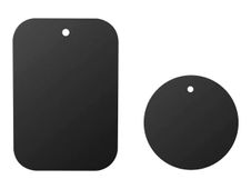 BigBen Interactive - 2 plaques  en métal pour support voiture magnétique - noir