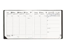 Quo Vadis Direction Impala - Agenda - semainier - relié - 240 x 240 mm - papier blanc - couverture noire - vinyle