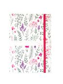 Agenda à élastique Oxford Flowers - 1 jour par page  - 15 x 21  cm - Décor Herbier - Hamelin