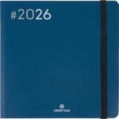 Agenda Flex - 1 semaine sur 2 pages - 16 x 16 cm - marine - Oberthur