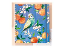 Exacompta Sophie Adde Lady 18 - Agenda hebdomadaire du bureau - 2026 - semainier - reliure à anneaux métalliques - 150 x 170 mm - oranges