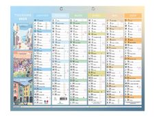 Exacompta Tourism - Agenda illustré - fixation murale - 2025 - visualisation de 6 mois - L - 220 x 295 mm - daté