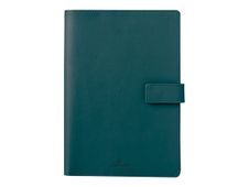 Oberthur - Agenda - 2024 - semainier - reliure cousue - F27 - 210 x 270 mm - papier ivoire - couverture vert canard - polychlorure de vinyle (PVC)