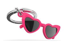 Metalmorphose - Porte-clés - love glasses - alliage de zinc - rose