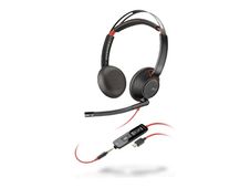 Poly Blackwire 5220 - Micro-casque - sur-oreille - filaire - USB-C, jack 3,5mm - noir - Certifié pour Skype for Business, certifié Cisco Jabber, Certifié Avaya, Certifié pour Microsoft Teams, certifié Zoom, certifié UC, Works With Chromebook Certified