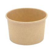 1000 Pots à glace Kraft brun - 86 x 74 x 51 mm