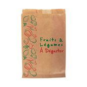 1000 Sacs kraft fruits 1 kg - 17 + 6 x 26 cm 