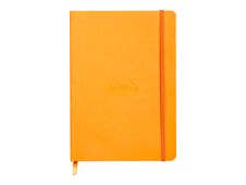 Rhodiarama - Cahier de notes - lien parfait - A5 (148 x 210 mm) - 80 feuilles / 160 pages - papier ivoire - petits carreaux - couverture orange