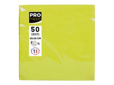 Pronappe - Serviette - Taille 20 x 20 cm - jetable - vert kiwi (pack de 50)
