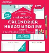 Bloc rigide Memopad hebdomadaire 2026