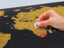 Carte du monde à gratter 82 x 59 cm - Poster interactif