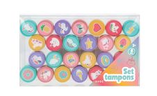 Set 26 tampons Licornes pré-encrés - disponible dans différents thèmes