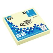 Global Notes - Notes adhésives - Pouvoir 3 fois plus adhésif - 100 feuilles - 75 x 75 mm - jaune