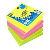Global Notes - Pack de 6 Blocs - Notes adhésives - Pouvoir 3 fois plus adhésif - 80 feuilles - 75 x 75 mm - couleurs assorties