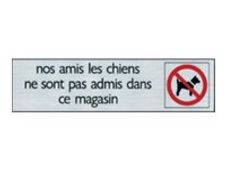 Pickup - Plaque de signalisation - 165 x 44 mm - chiens interdits