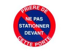 Pickup - Plaque de signalisation ronde - 300 mm (diamètre) - parking interdit