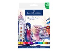 Faber-Castell Goldfaber Aqua - 12 Feutres double pointe - couleurs assorties