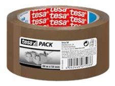 Tesapack - 6 Rubans adhésifs d'emballage - PP - 50 mm x 66 m- havane