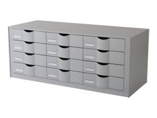 Bloc de classement 12 tiroirs - compatible avec les armoires EASY OFFICE - gris