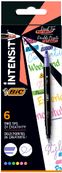 BIC Intensity Dual Tip - 6 Feutres Surligneurs double pointe - couleurs assorties