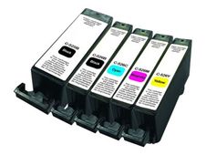 Cartouche compatible Canon PGI-525/CLI-526 - pack de 5 - noir x2, cyan, magenta, jaune - Uprint