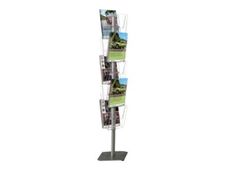 Promocome - Présentoir de sol 5 niveaux pour brochures A4 - 10 bacs vision recto/verso