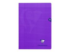 Clairefontaine Mimesys - Cahier polypro A4 (21x29,7 cm) - 96 pages - grands carreaux (Seyes) - violet