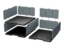 Exacompta Modulo Ecoblack - Elément de base cases jumbo noir/gris souris