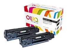 Cartouche laser compatible HP 78A - pack de 2 - noir - Owa K35356OW