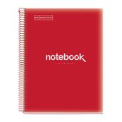 Notebook Emotions, couverture souple, A4, quadrillage 5x5 mm, 80 feuilles de 1 couleur, Miquelrius, Rouge.