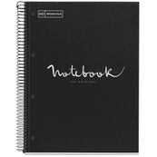Notebook Emotions, couverture rigide, A4, quadrillage 5x5 mm, 80 feuilles de 1 couleur, Miquelrius, Noir.