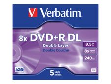 Verbatim - DVD+R DL x 5 - 8.5 Go - support de stockage